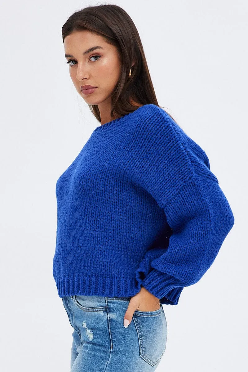 Blue Oversized Sweater sold by Ally Fashion product image thumbnail 4
