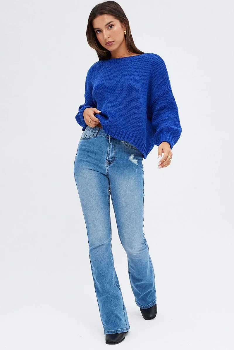 Blue Oversized Sweater sold by Ally Fashion product image thumbnail 2