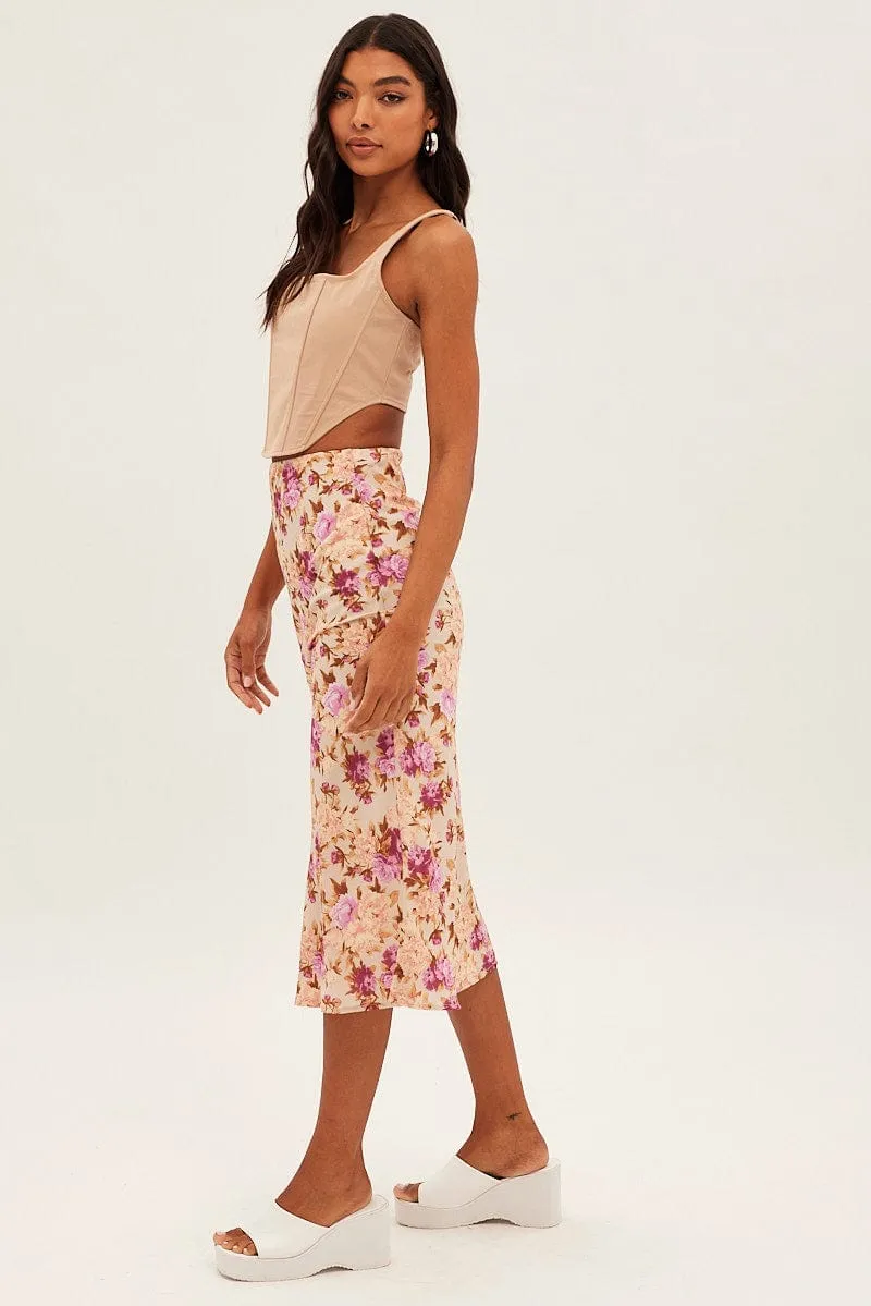 Print Print Midi Skirt Slip Lined Chiffon sold by Ally Fashion product image thumbnail 4