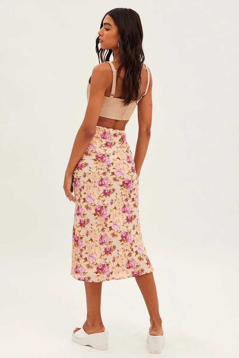 Print Print Midi Skirt Slip Lined Chiffon sold by Ally Fashion product image thumbnail 5
