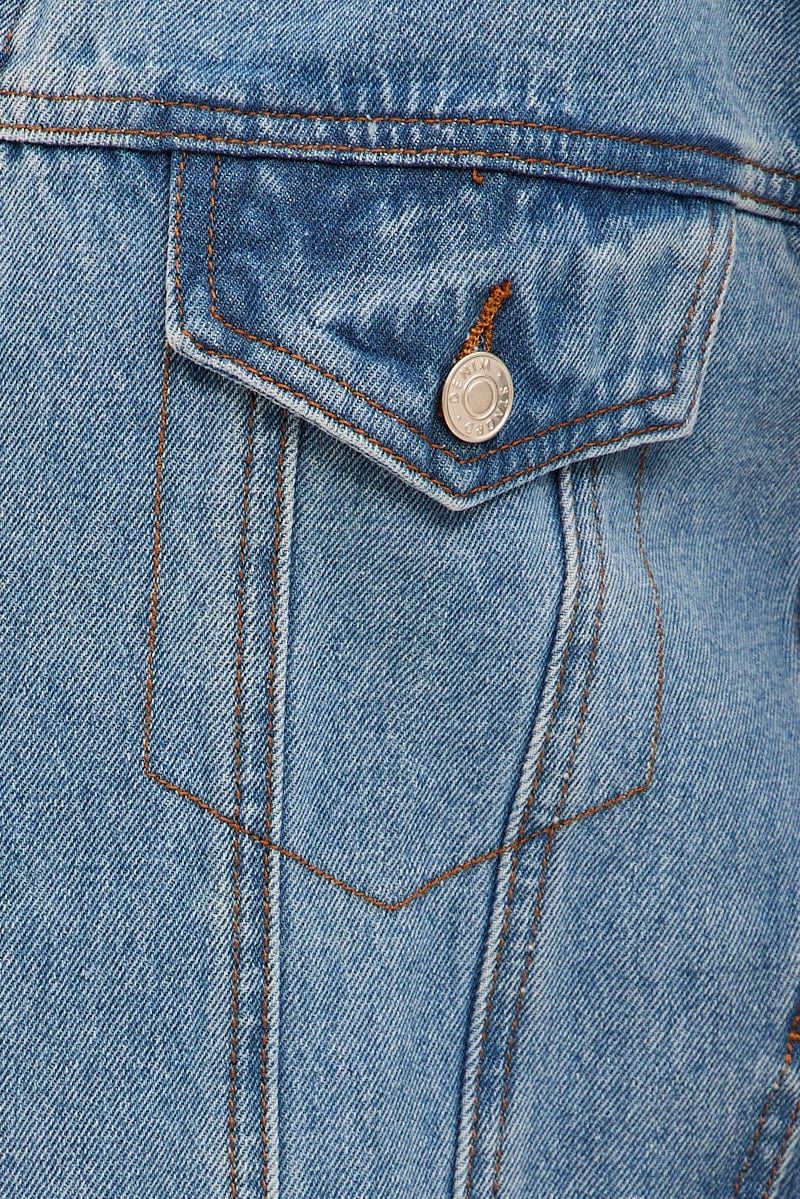 Blue Demin Jacket Long Sleeve sold by Ally Fashion product image thumbnail 6