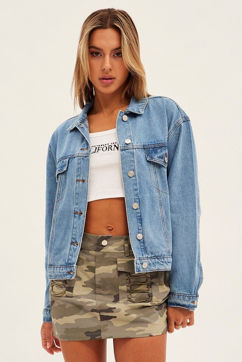 Blue Demin Jacket Long Sleeve sold by Ally Fashion product image thumbnail 3