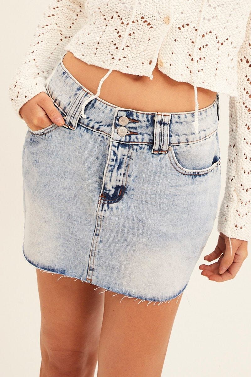 Blue Skirt Mid Rise Mini sold by Ally Fashion product image thumbnail 3