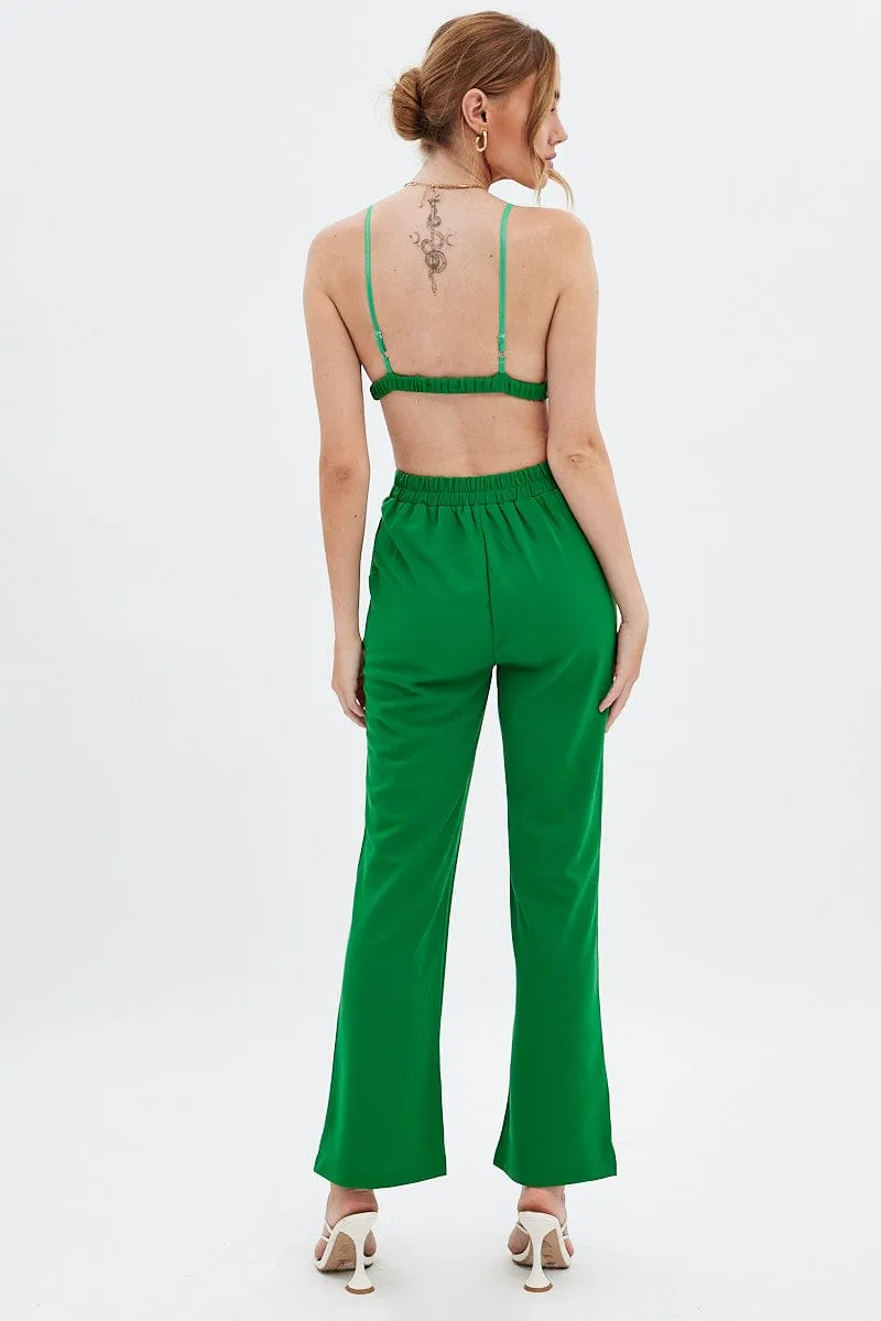Green High Waist Pants sold by Ally Fashion product image thumbnail 5