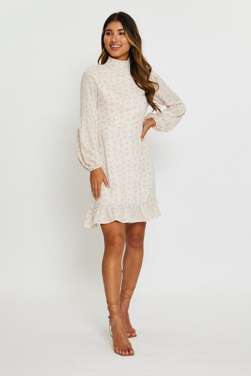 Print Mini Dress Long Sleeve sold by Ally Fashion product image thumbnail 2
