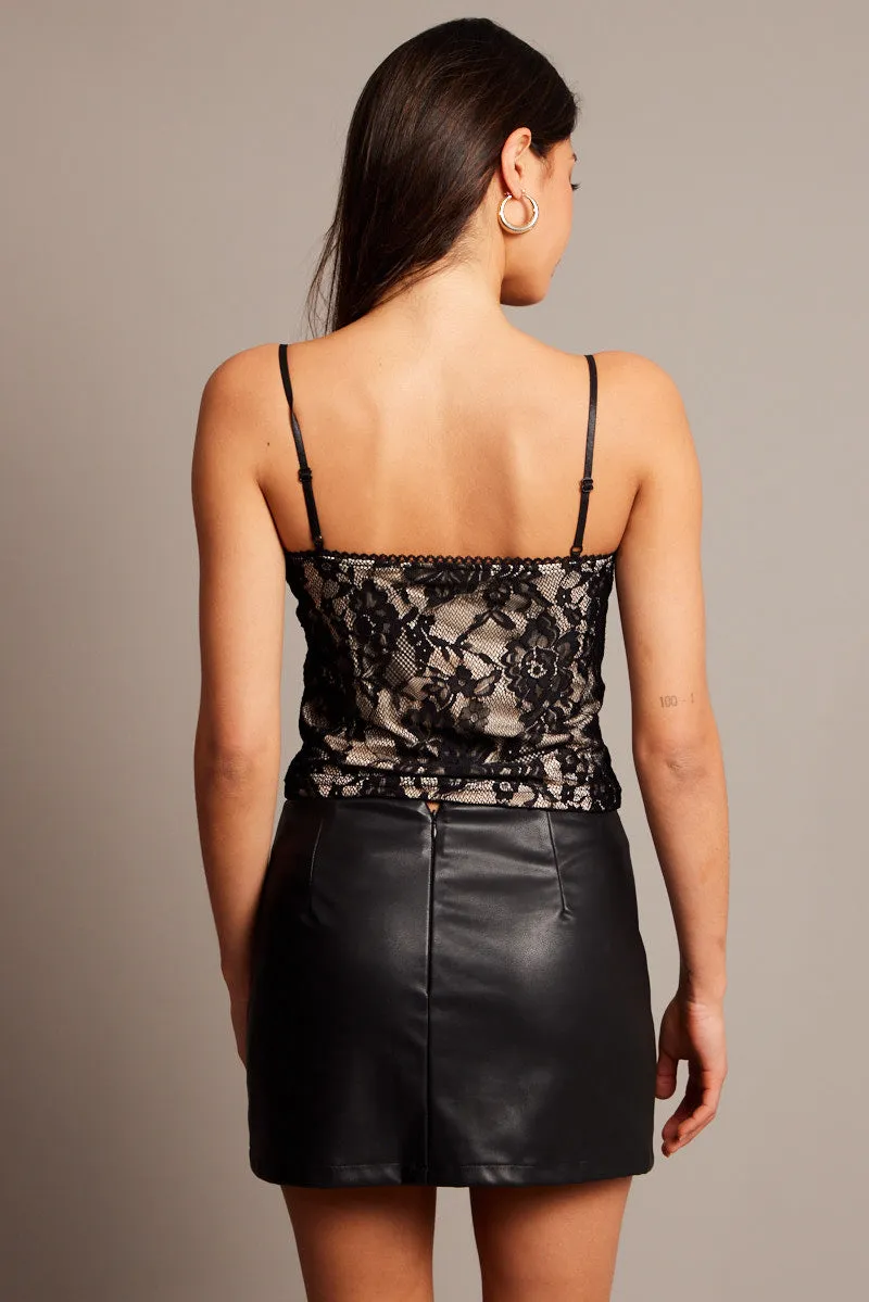 Black Lace Top Singlet sold by Ally Fashion product image thumbnail 5