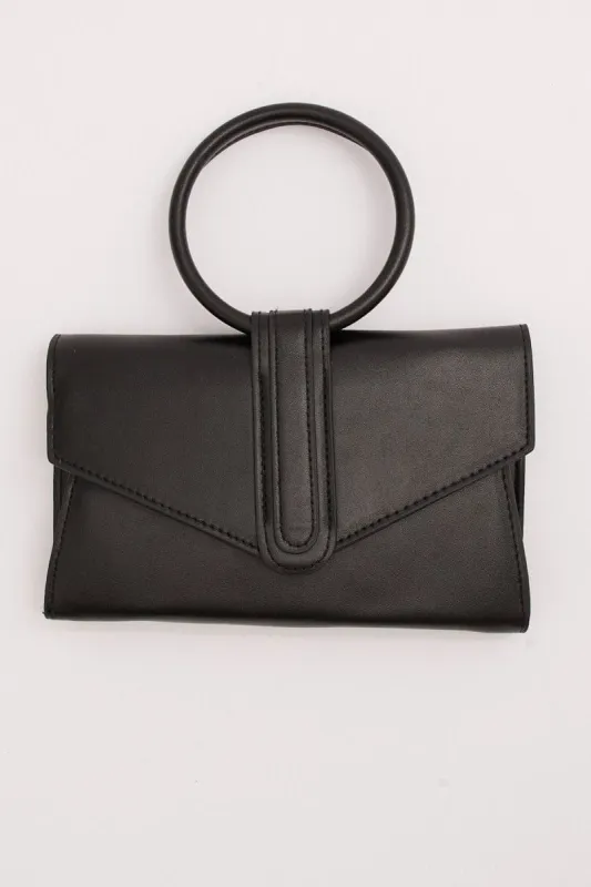 Black Round Handle Crossbody Bag sold by Ally Fashion