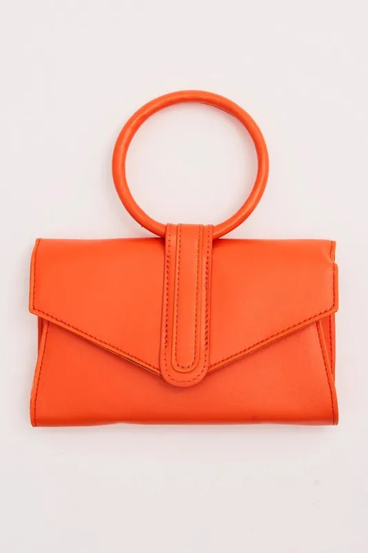 Orange Round Handle Crossbody Bag sold by Ally Fashion