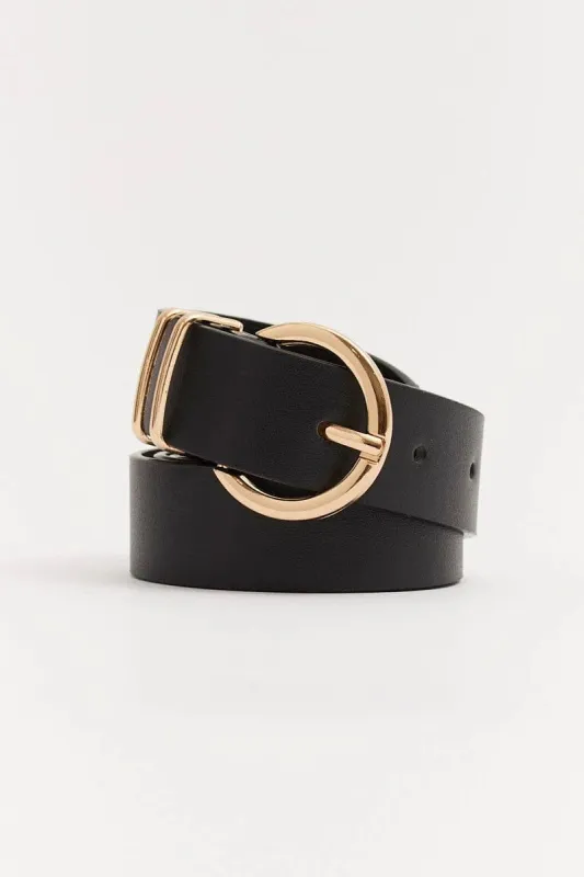 Black Round Buckle Belt sold by Ally Fashion