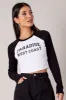 White Graphic Tee Long Sleeve sold by Ally Fashion