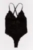 Black Floral Lace One Piece Teddy Bodysuit sold by Ally Fashion