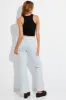 Blue Flare Jeans Lace Up sold by Ally Fashion