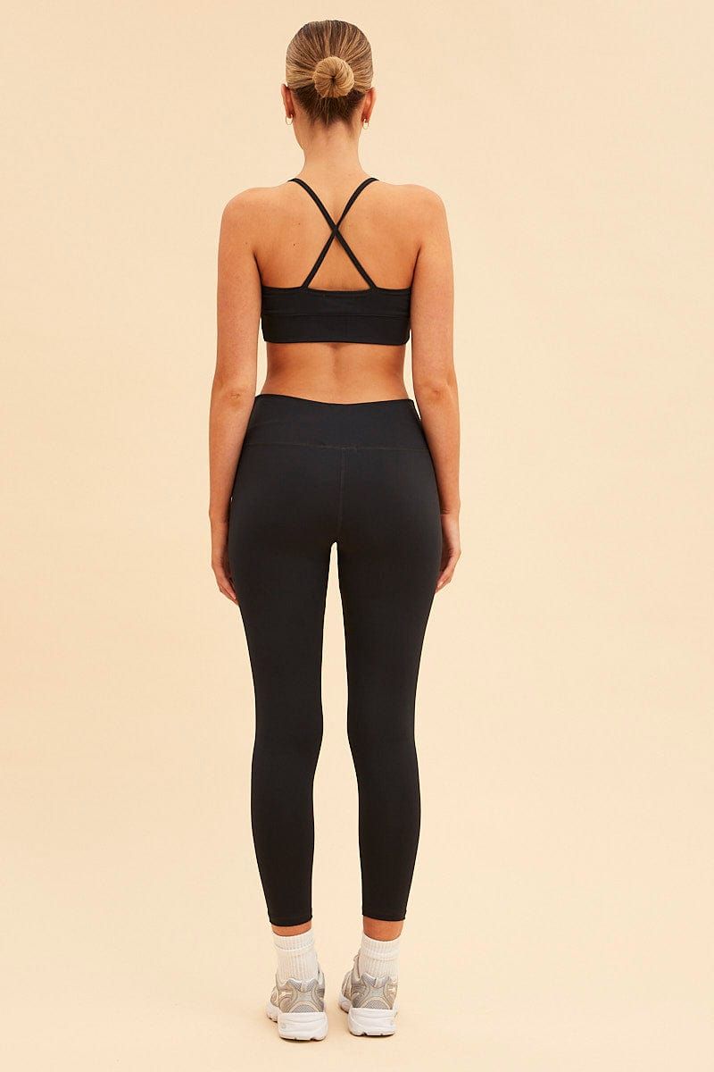 Black Sara Active Full Length Legging sold by Ally Fashion product image thumbnail 4