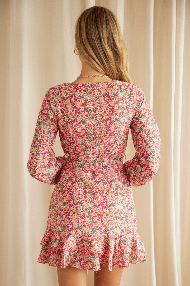 Print Skater Dress Long Sleeve Mini sold by Ally Fashion product image thumbnail 5