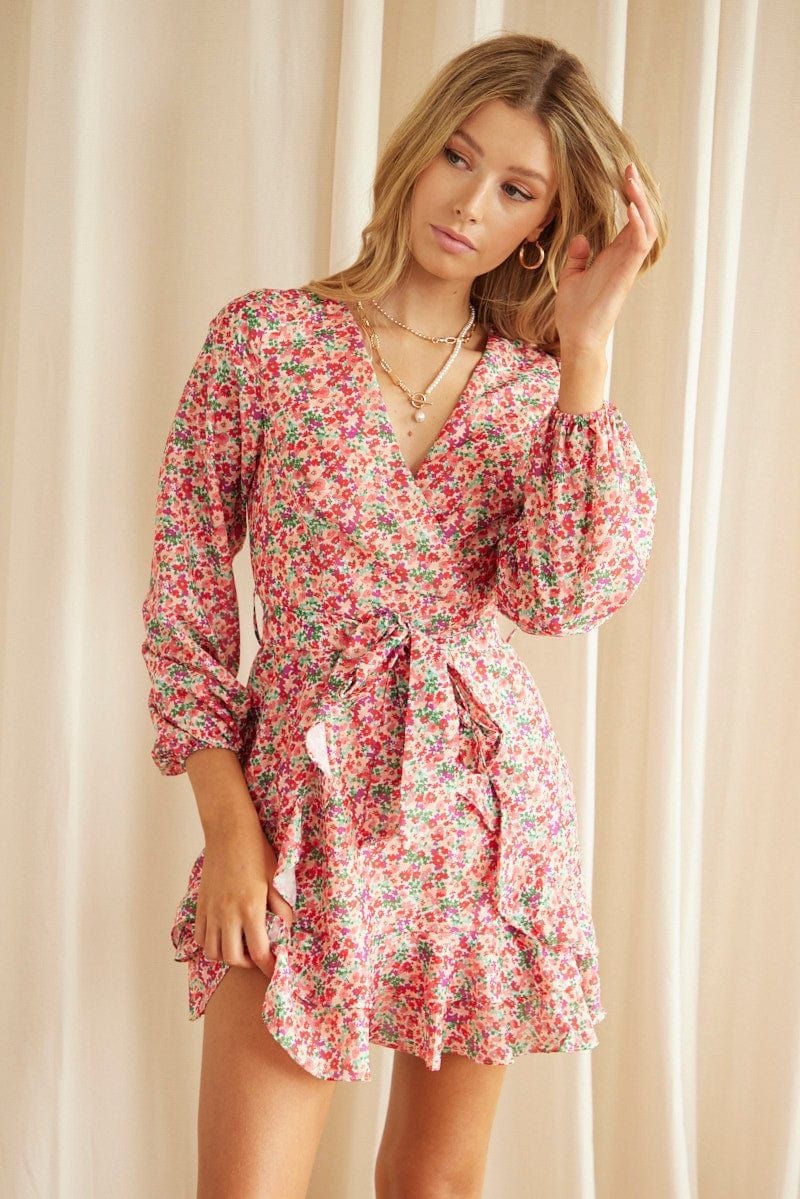 Print Skater Dress Long Sleeve Mini sold by Ally Fashion product image thumbnail 3