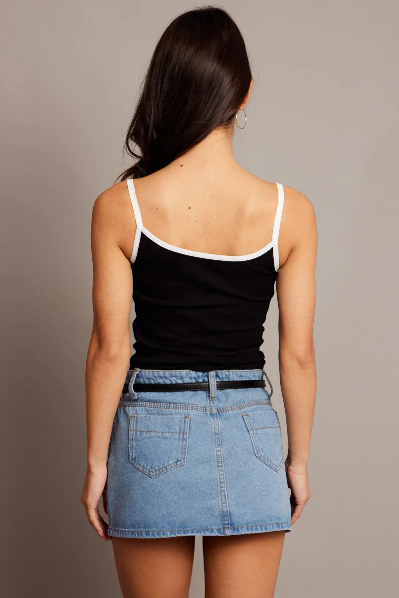 Black Ribbon Top Singlet sold by Ally Fashion product image thumbnail 5