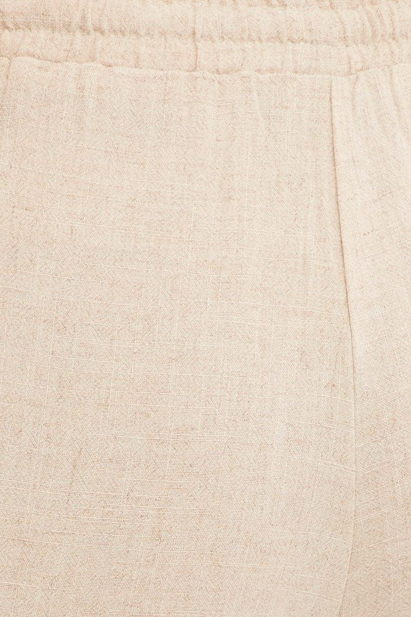 Beige Elastic Waist Wide Leg Pants sold by Ally Fashion product image thumbnail 6