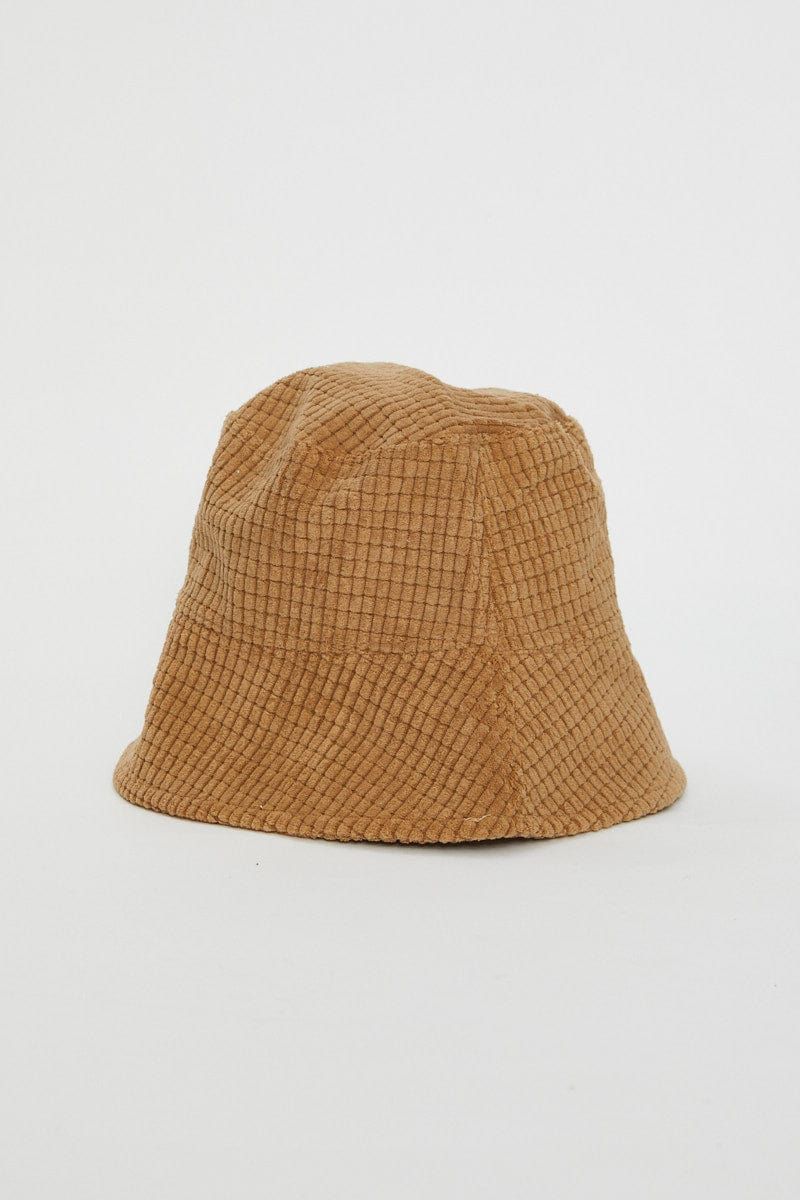 Brown Corduroy Bucket Hat sold by Ally Fashion product image thumbnail 3
