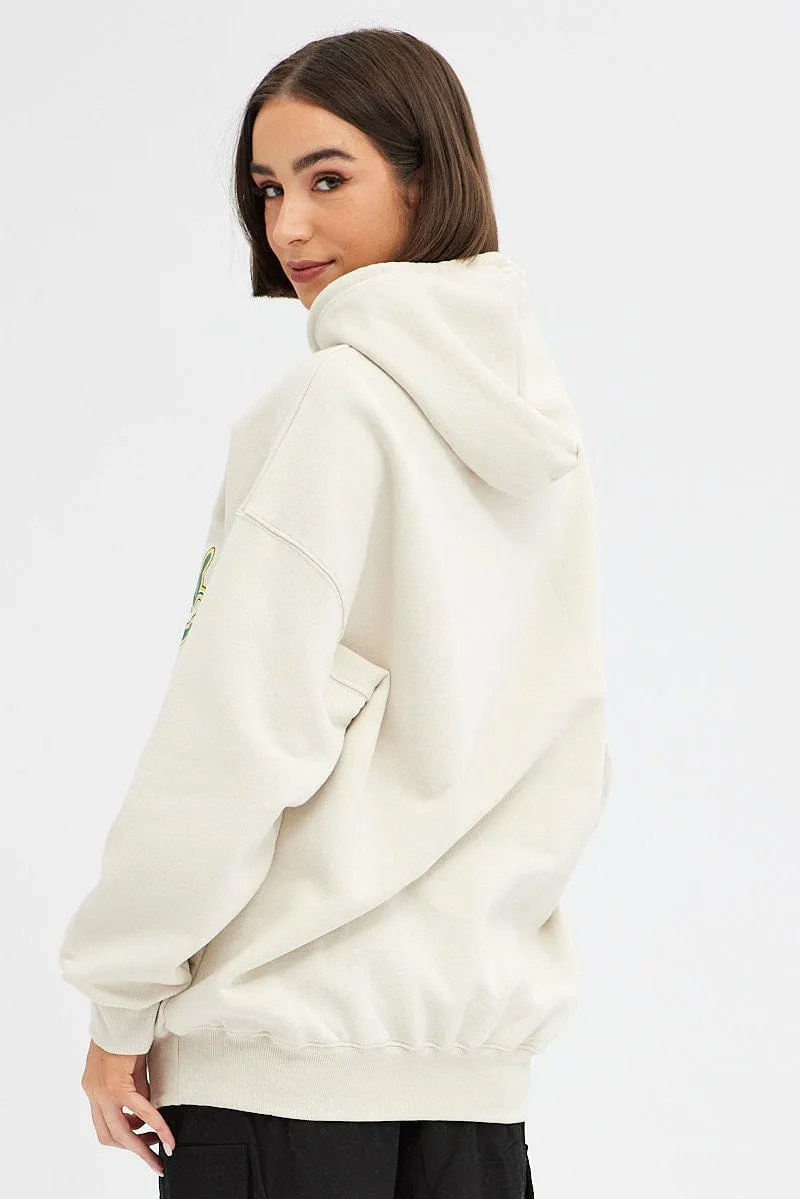 Beige Graphic Sweater Long Sleeves sold by Ally Fashion product image thumbnail 5