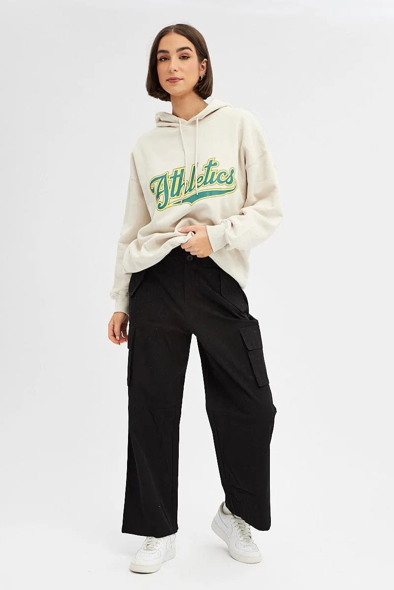 Beige Graphic Sweater Long Sleeves sold by Ally Fashion product image thumbnail 2