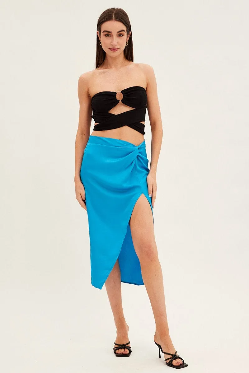 Black Ring Detail Strapless Crop Top sold by Ally Fashion product image thumbnail 2