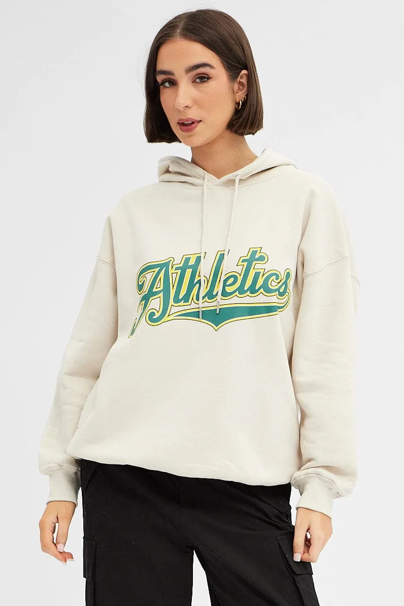 Beige Graphic Sweater Long Sleeves sold by Ally Fashion product image thumbnail 3