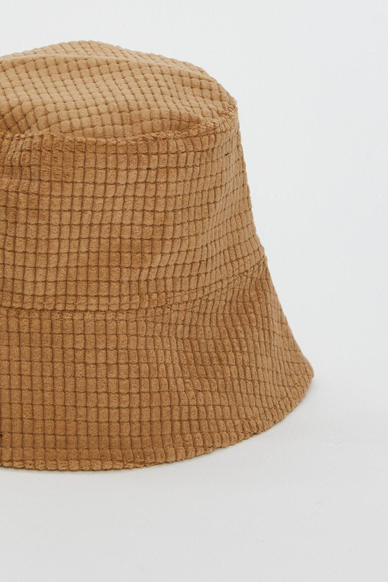 Brown Corduroy Bucket Hat sold by Ally Fashion product image thumbnail 4