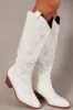 White Embroidered Western Boots sold by Ally Fashion