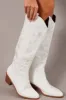 White Embroidered Western Boots sold by Ally Fashion