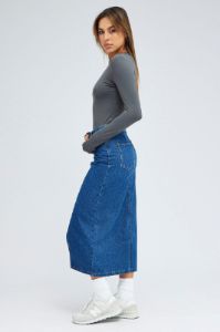 Denim Skirt Midi High Rise sold by Ally Fashion