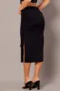 Black Maxi Skirt Side Ruched Jersey sold by Ally Fashion