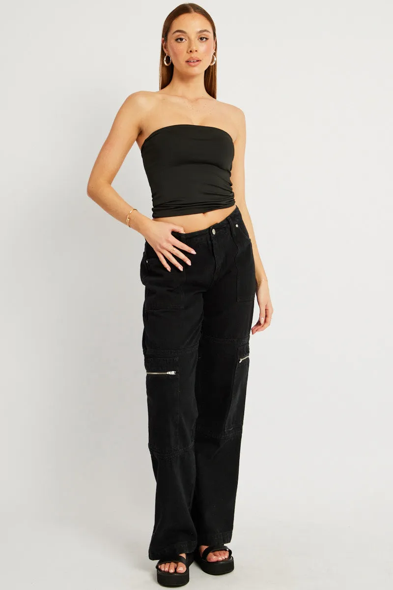 Black Bandeau Top sold by Ally Fashion product image thumbnail 2