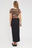 Black Supersoft Maxi Skirt Side Split sold by Ally Fashion