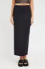 Black Supersoft Maxi Skirt Side Split sold by Ally Fashion