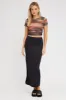 Black Supersoft Maxi Skirt Side Split sold by Ally Fashion