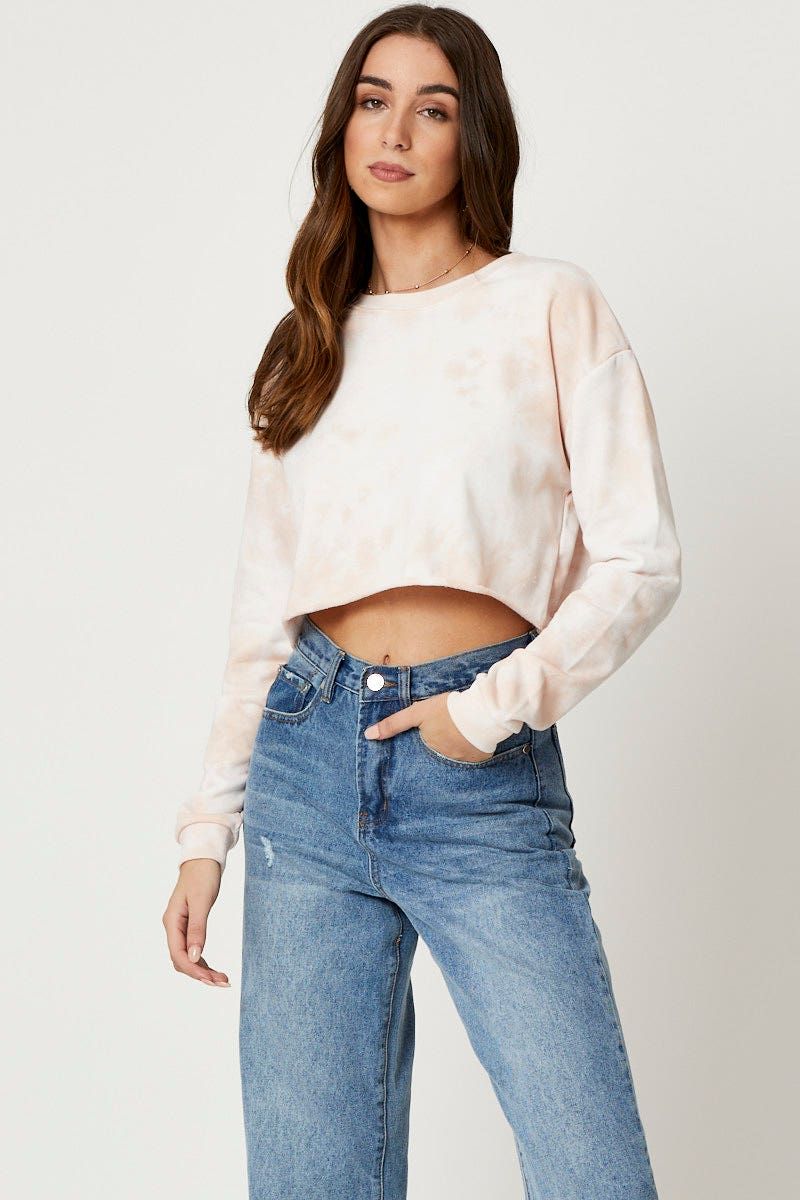 Multi Long Sleeve Tie Dye Sweat sold by Ally Fashion