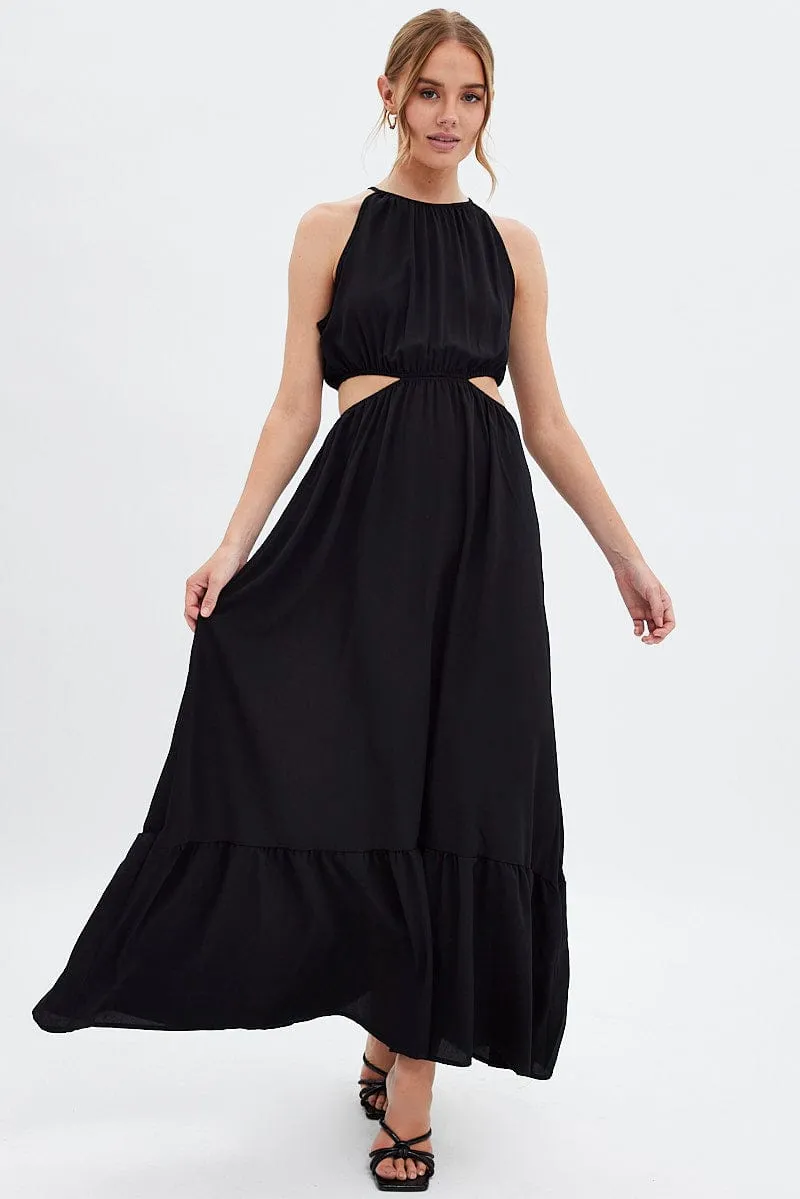 Black Cutout Maxi Dress sold by Ally Fashion