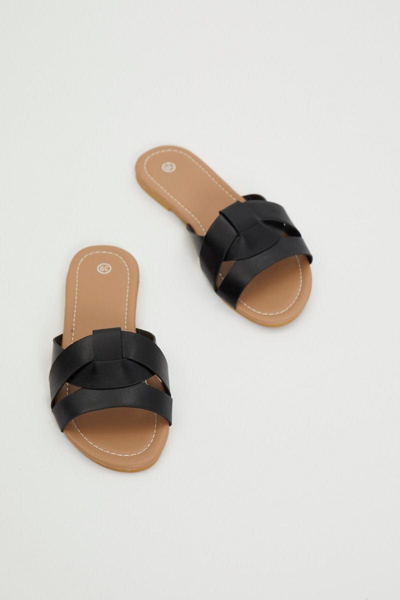 Black Cut Out Flat Sliders sold by Ally Fashion product image thumbnail 2