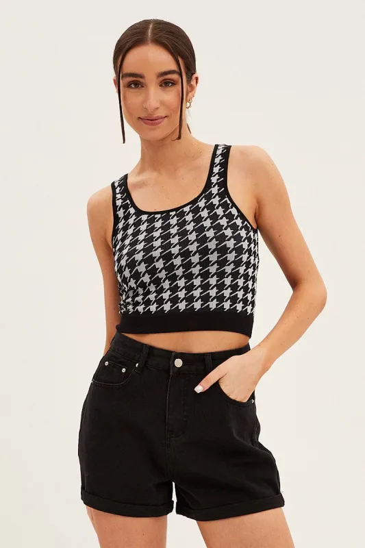 Black High Rise Denim Shorts Mom Fit sold by Ally Fashion