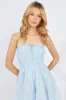 Blue Fit and Flare Dress Sleeveless Tiered sold by Ally Fashion