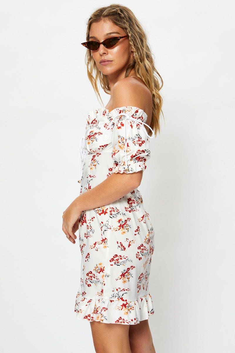 Print Lace Up Mini Dress sold by Ally Fashion product image thumbnail 2