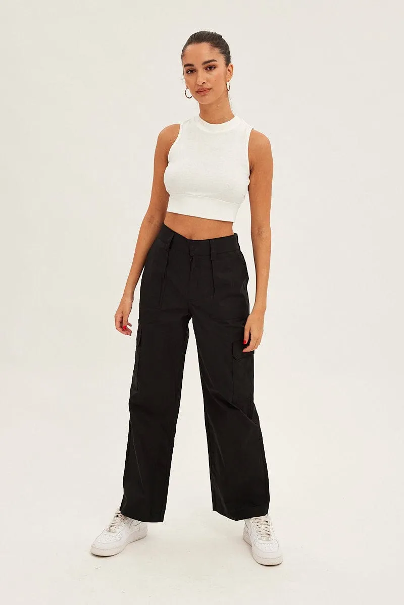 White Rib Jersey Cropped Top sold by Ally Fashion product image thumbnail 2