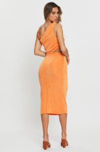 Orange Midi Dress Bodycon sold by Ally Fashion