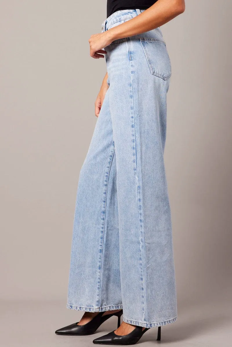 Denim Wide Leg Jean High Rise sold by Ally Fashion product image thumbnail 4