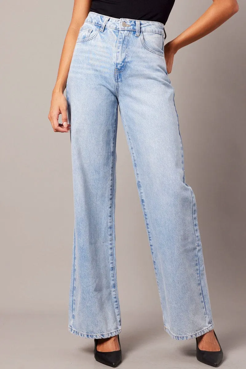 Denim Wide Leg Jean High Rise sold by Ally Fashion product image thumbnail 2