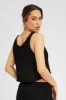 Black Crochet Knit Top Scoop Neck sold by Ally Fashion