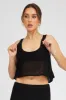 Black Crochet Knit Top Scoop Neck sold by Ally Fashion