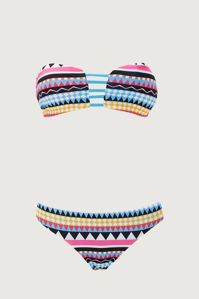 Print Ladder Detail Two Piece Bikini sold by Ally Fashion