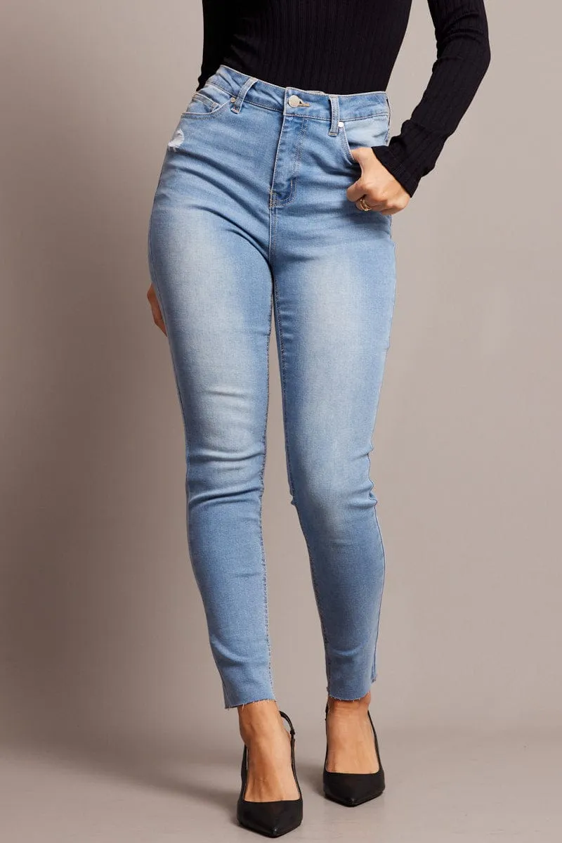 Denim Skinny Jean High Rise sold by Ally Fashion product image thumbnail 3