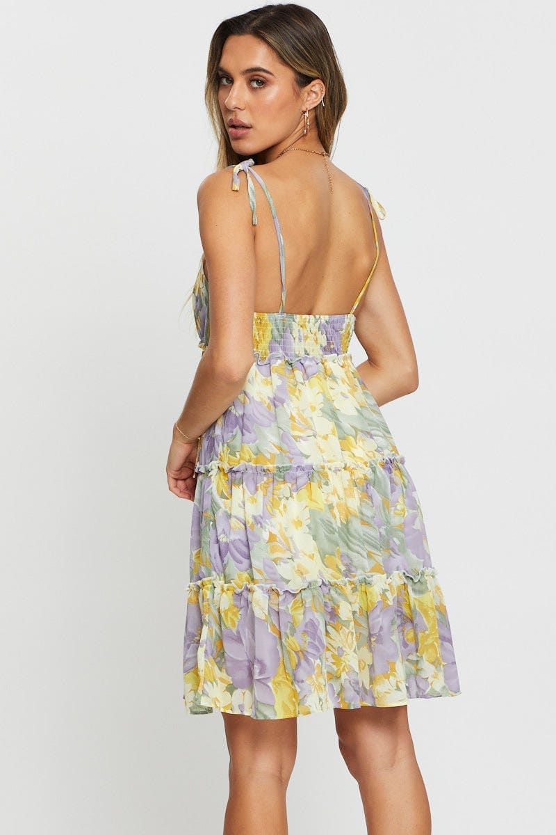 Print A Line Dress Sleeveless Mini sold by Ally Fashion product image thumbnail 4